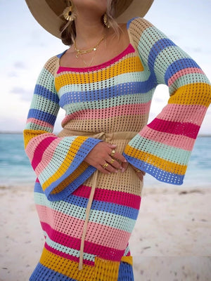 Women’s Beach Dress - Striped Pullover Chic - MRC STOREDressMy StoreWomen’s Beach Dress - Striped Pullover Chic My Store MRC STORECJLY232430604DWPinkL