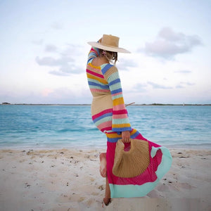 Women’s Beach Dress - Striped Pullover Chic - MRC STOREDressMy StoreWomen’s Beach Dress - Striped Pullover Chic My Store MRC STORECJLY232430604DWPinkL