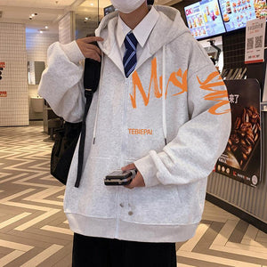 Letter Print Full Zip Hoodie – Hong Kong Style - MRC STOREHoodieMy StoreHong Kong Style Letter Printed Full Zip Hoodie – Cozy & Stylish Outerwear for Youth - MRC STOREMRC STORECJWY219286904DWLight Gray Regular2XL