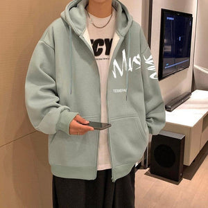 Letter Print Full Zip Hoodie – Hong Kong Style - MRC STOREHoodieMy StoreHong Kong Style Letter Printed Full Zip Hoodie – Cozy & Stylish Outerwear for Youth - MRC STOREMRC STORECJWY219286958FUMatcha Green Velvet2XL