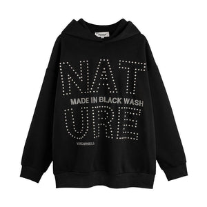 Men's European and American Style Hot Drilling Letter Loose Sweatshirt - Hooded Cotton Blend with Wool Liner - MRC STOREHoodieMy StoreMen's European and American Style Hot Drilling Letter Loose Sweatshirt - Hooded Cotton Blend with Wool Liner - MRC STOREMRC STORECJWY195827206FUBlackL