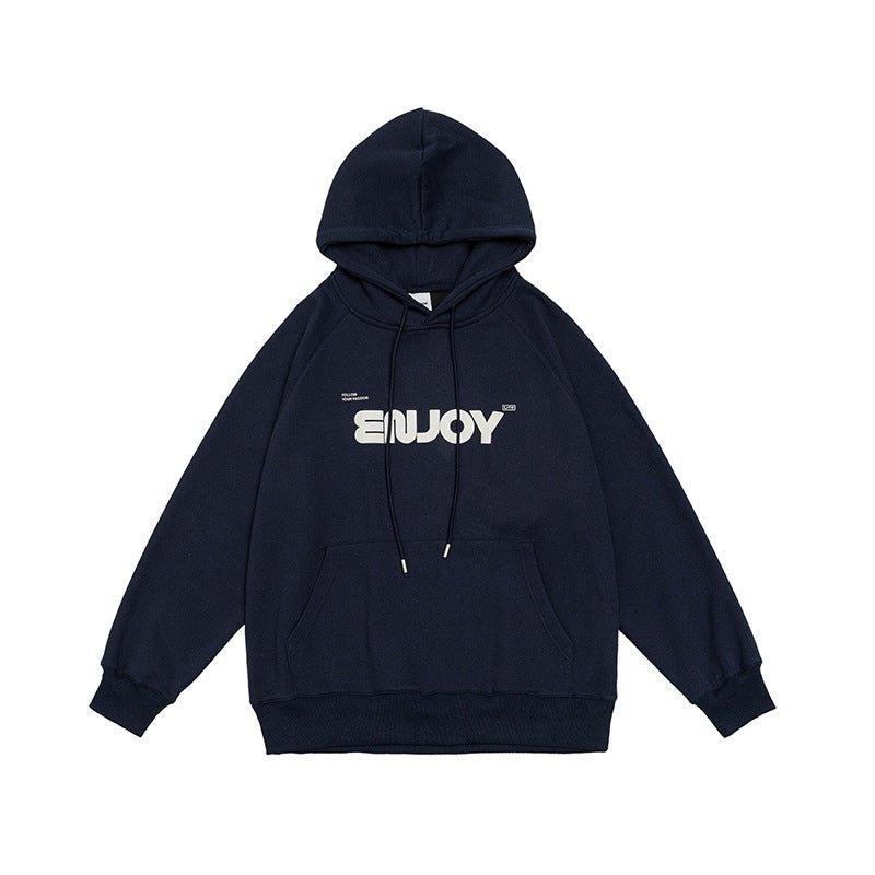 Unisex Loose - Fit Letter Print Hooded Sweater – Casual Comfort for Teenagers - MRC STOREHoodieMy StoreUnisex Loose - Fit Letter Print Hooded Sweater – Casual Comfort for Teenagers - MRC STOREMRC STORECJWY213819706FUNavy BlueL
