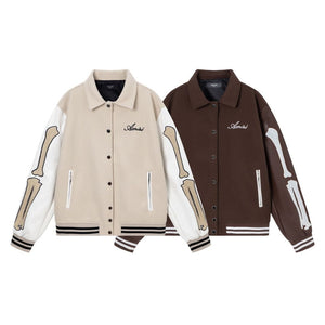 Men’s Woolen Jacket - Bone Embroidered Style - MRC STOREJacketsMy StoreMen’s Woolen Jacket - Bone Embroidered Style My Store MRC STORECJXZ240022007GTBrownL