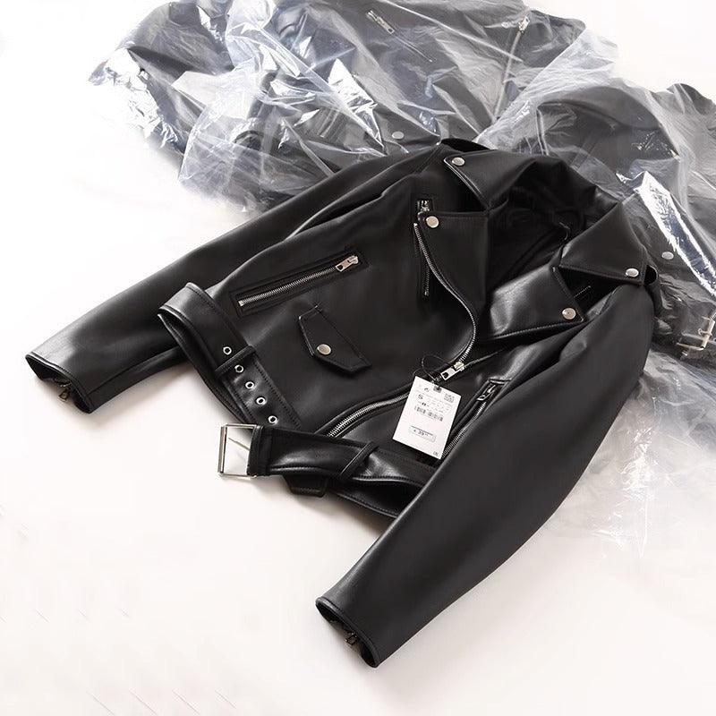 Black PU Leather Zip Jacket – Long Sleeve - MRC STOREJacketsMy StoreWomen's Black PU Leather Zip Jacket – Stylish Acrylic Long - Sleeve Outerwear - MRC STOREMRC STORECJYD229210205EVBlack2XL