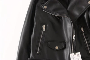 Black PU Leather Zip Jacket – Long Sleeve - MRC STOREJacketsMy StoreWomen's Black PU Leather Zip Jacket – Stylish Acrylic Long - Sleeve Outerwear - MRC STOREMRC STORECJYD229210205EVBlack2XL