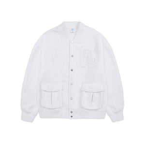 Loose Fit Letter Embroidered Baseball Jacket - MRC STOREJacketsMy StoreLoose Fit Letter Embroidered Baseball Jacket – Thick & Stylish - MRC STOREMRC STORECJQB170925302BYWhiteL
