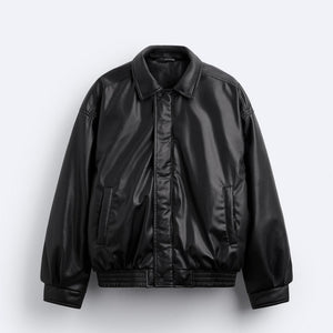 Men's Faux Leather Lapel Cotton Jacket – Black European & American Style - MRC STOREJacketsMy StoreMen's Faux Leather Lapel Cotton Jacket – Black European & American StyleMRC STORECJXZ227074703CXBlackL