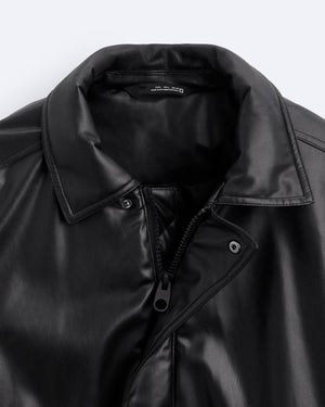 Men's Faux Leather Lapel Cotton Jacket – Black European & American Style - MRC STOREJacketsMy StoreMen's Faux Leather Lapel Cotton Jacket – Black European & American StyleMRC STORECJXZ227074703CXBlackL