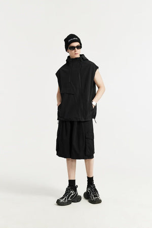 Unisex Hooded Vest - Zipper Japanese Street Coat - MRC STOREJacketsMy StoreUnisex Hooded Vest - Zipper Japanese Street Coat My Store MRC STORECJYD235855307GTDark GrayL