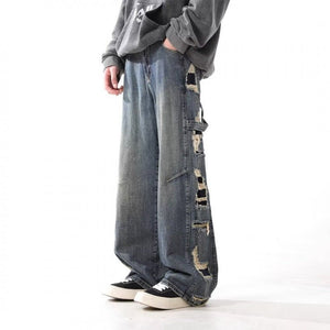 Men’s Ripped Jeans - Washed Loose Blue - MRC STOREjeansMy StoreMen’s Ripped Jeans - Washed Loose Blue My Store MRC STORECJXX235156805EVBlue2XL
