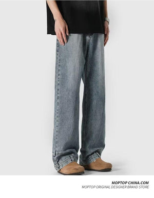 Retro High Street Jeans – Straight - Leg Loose Cotton Trousers for Couples - MRC STOREjeansMy StoreRetro High Street Jeans – Straight - Leg Loose Cotton Trousers for Couples - MRC STOREMRC STORECJXX228205005EVBlue2XL