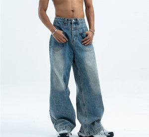 Men’s Retro Wide - Leg Jeans – Summer Denim - MRC STOREjeansMy StoreRetro Summer Jeans Loose Wide Leg Jeans for Men - Casual and Comfortable Denim Pants - MRC STOREMRC STORECJXX219491703CXBlueL