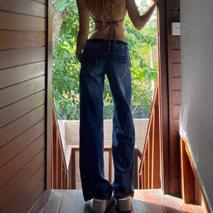 Retro Jeans - Low Waist Washed Blue - MRC STOREjeansMy StoreWomen’s Retro Jeans - Low Waist Washed Blue My Store MRC STORECJNZ235199003CXDark Blue Common StyleM