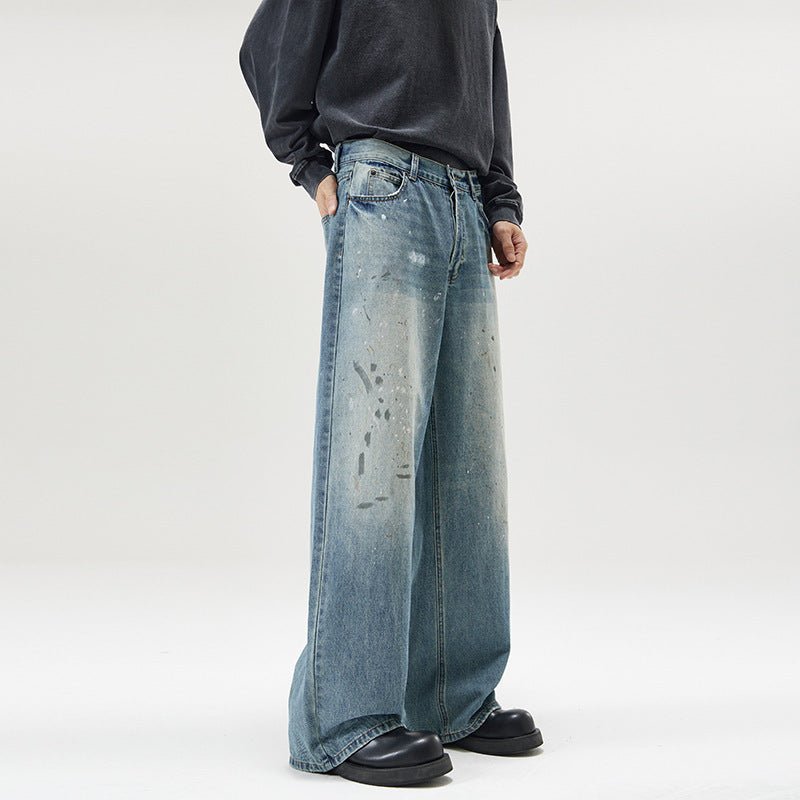 Men’s Loose Jeans - Splash - Ink Washed Style - MRC STOREjeansMy StoreMen’s Loose Jeans - Splash - Ink Washed Style My Store MRC STORECJNZ241563005EVIce Blue2XL