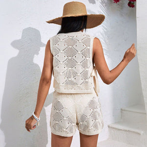 Knitted Vest Set - Seaside Loose - MRC STOREsetMy StoreWomen’s Knitted Vest Set - Seaside Loose My Store MRC STORECJYD233213003CXBlackL