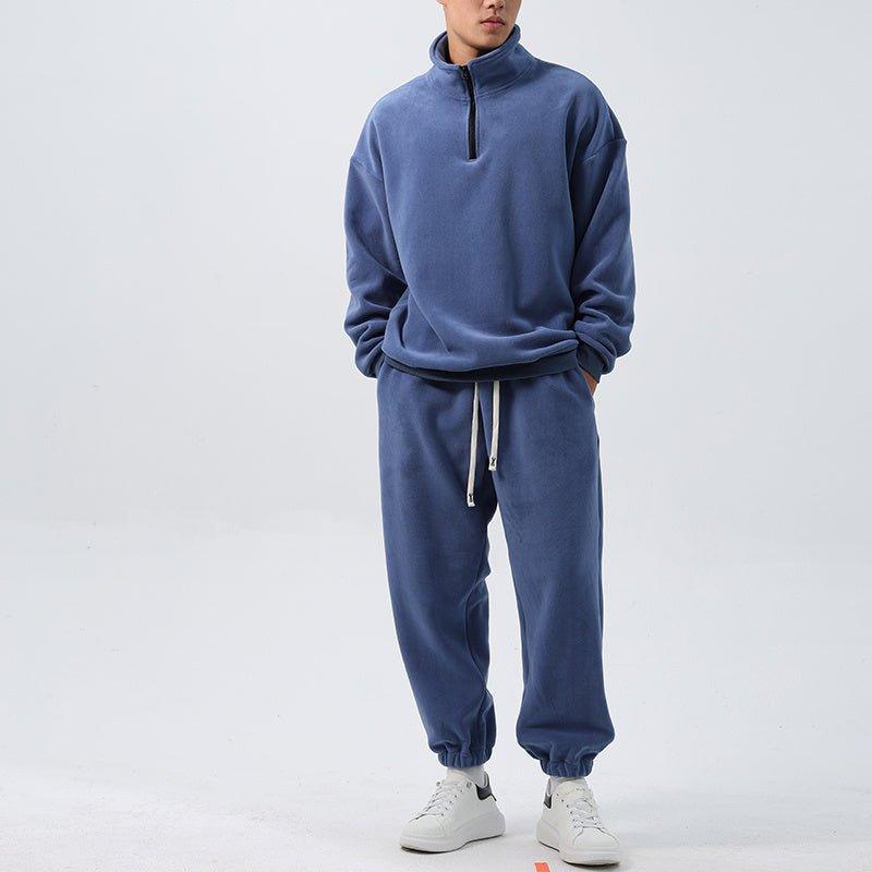 Men’s Fleece Sports Suit – Wide Loose Set - MRC STOREsetMy StoreMen’s Wide Loose Fleece Sports Suit Set Sweatshirt,Sweatpants - Ultimate Comfort and Style - MRC STOREMRC STORECJYD222158002BYBlueL