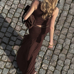 Women’s Vest Skirt Suit - Slim Pleated Set - MRC STOREsetMy StoreWomen’s Vest Skirt Suit - Slim Pleated Set My Store MRC STORECJLS241224403CXBrownL