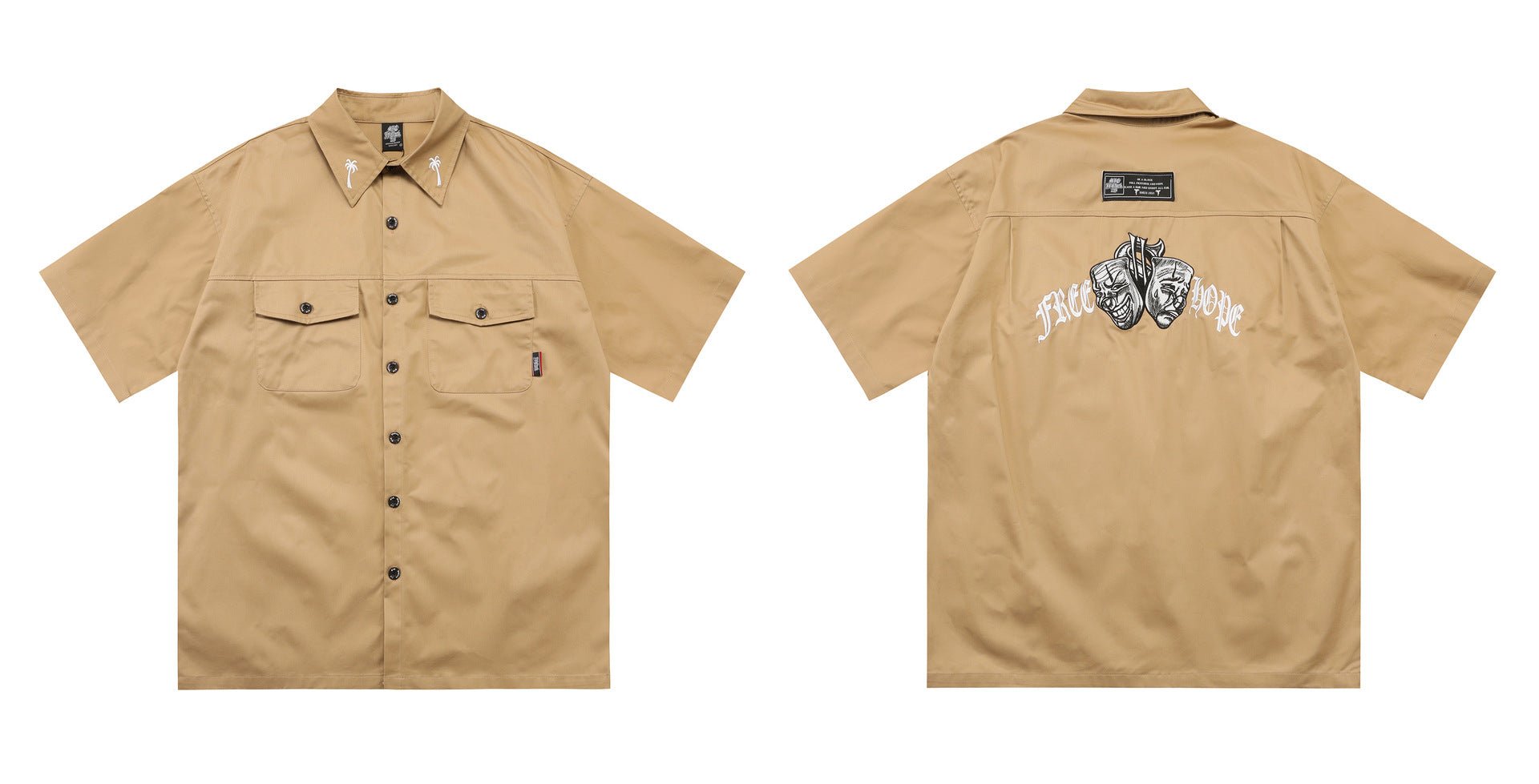 Men’s Plus Size Shirt - Embroidered Work Loose - MRC STOREshirtMy StoreMen’s Plus Size Shirt - Embroidered Work Loose My Store 42.61MRC STORECJDS240359606FUKhakiL
