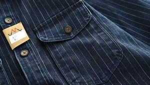 Men’s Denim Shirt - Striped Dark Blue Coat - MRC STOREshirtMy StoreMen’s Denim Shirt - Striped Dark Blue Coat My Store MRC STORECJDS235429404DWDark Blue2XL