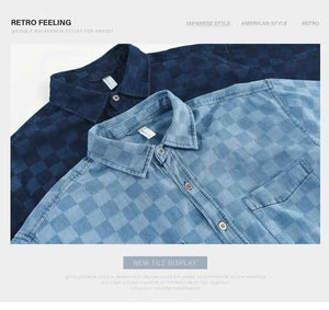 Men's Plaid Casual Denim Shirt - MRC STOREshirtMy StoreMen's Plaid Casual Denim ShirtMRC STORECJDS199371702BYLight BlueL