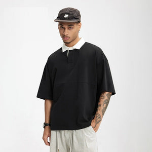 Men’s Polo Shirt - Mountain Contrast Lapel - MRC STOREshirtMy StoreMen’s Polo Shirt - Mountain Contrast Lapel My Store MRC STORECJYH233225105EVReactive BlackL