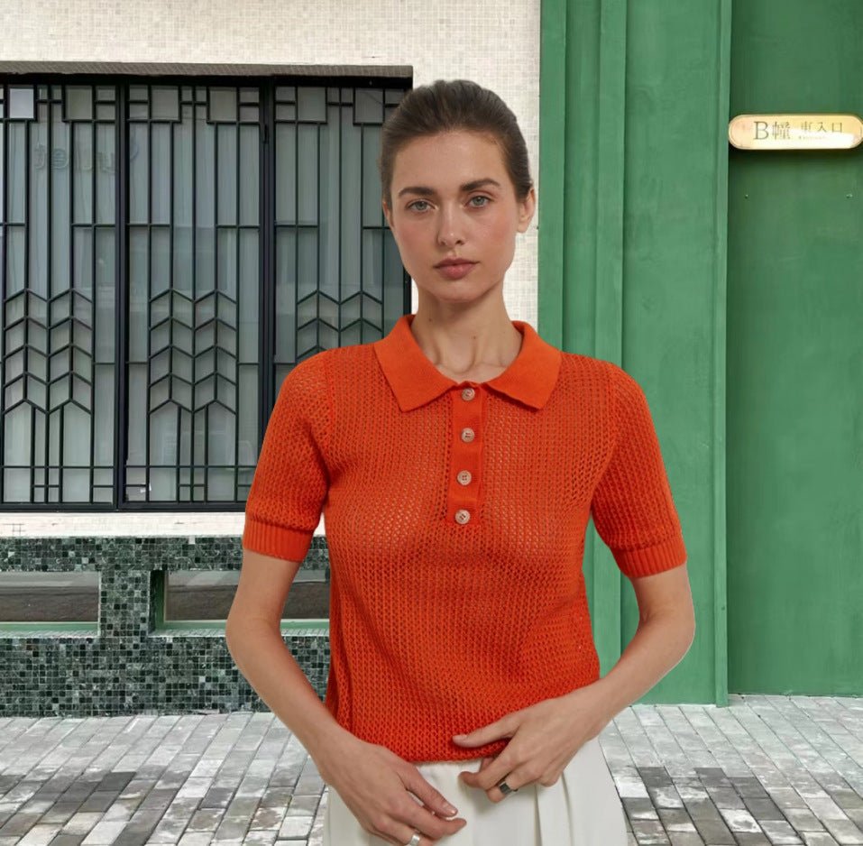 Women’s Knitwear Top - See - Through V - Neck - MRC STOREshirtMy StoreWomen’s Knitwear Top - See - Through V - Neck My Store 25.87MRC STORECJCS233726109IROrange RedL