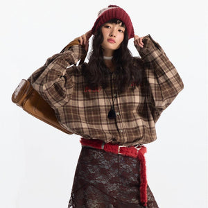 Plaid Casual Shirt – Front Short, Back Long - MRC STOREshirtMy StoreAutumn Women's Plaid Casual Shirt – Front Short Back Long Cotton Blend Cardigan - MRC STOREMRC STORECJDS225913206FUKhakiL
