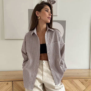 Plaid Shirt - Loose Cotton Fit - MRC STOREshirtMy StoreWomen’s Plaid Shirt - Loose Cotton 65cm Fit My Store 39.66MRC STORECJYD210691303CXPlaidL
