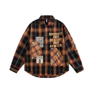 Fashion Letter Print Irregular Pocket Lapel Shirt - Loose Long Sleeve Streetwear in Yellow & Black - MRC STOREshirtMy StoreFashion Letter Print Irregular Pocket Lapel Shirt - Loose Long Sleeve Streetwear in Yellow & Black - MRC STOREMRC STORECJDS195341302BYYellow And BlackL