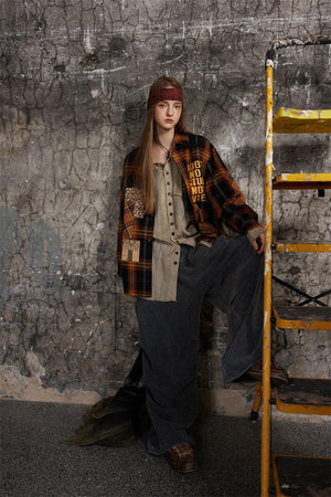 Fashion Letter Print Irregular Pocket Lapel Shirt - Loose Long Sleeve Streetwear in Yellow & Black - MRC STOREshirtMy StoreFashion Letter Print Irregular Pocket Lapel Shirt - Loose Long Sleeve Streetwear in Yellow & Black - MRC STOREMRC STORECJDS195341302BYYellow And BlackL