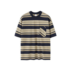 Unisex Striped T-Shirt - Loose Pocket Style - MRC STOREShortsMy StoreUnisex Striped T-Shirt - Loose Pocket Style My Store 25.70MRC STORECJYH233225702BYApricotL