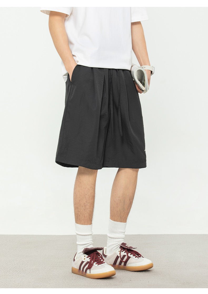 Men’s Casual Shorts - Textured Pleated Loose - MRC STOREShortsMy StoreMen’s Casual Shorts - Textured Pleated Loose My Store MRC STORECJXX235183402BYBlackL