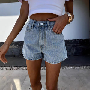 Women’s Denim Shorts - Rhinestone Straight - MRC STOREShortsMy StoreWomen’s Denim Shorts - Rhinestone Straight My Store MRC STORECJNZ235544203CXBlackL