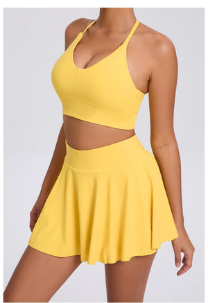 Tennis Suit - Breathable Bra Skirt Set - MRC STOREsports suitMy StoreWomen’s Tennis Suit - Breathable Bra Skirt Set My Store MRC STORECJDK243230118RIYellowL