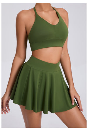 Tennis Suit - Breathable Bra Skirt Set - MRC STOREsports suitMy StoreWomen’s Tennis Suit - Breathable Bra Skirt Set My Store MRC STORECJDK243230118RIYellowL