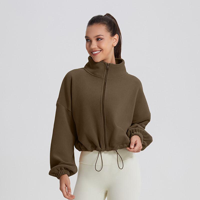 Women's Warm Sports Sweatshirt – Thick, Loose Fit Lapel Casual Winter Top - MRC STORESweaters & HoodiesMy StoreWomen's Warm Sports Sweatshirt – Thick, Loose Fit Lapel Casual Winter Top - MRC STOREMRC STORECJYD223424206FUSugar BrownL