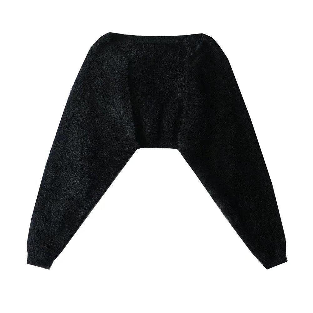 Furry Long Sleeve Cropped Cardigan – Loose Fit - MRC STORESweaters & HoodiesMy StoreFurry Long Sleeve Cropped women's Cardigan Sweater – Soft Loose Fit Blouse Coat - MRC STOREMRC STORECJMY219455002BYBlackM