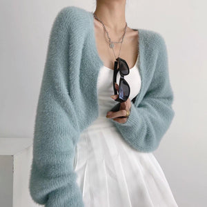 Furry Long Sleeve Cropped Cardigan – Loose Fit - MRC STORESweaters & HoodiesMy StoreFurry Long Sleeve Cropped women's Cardigan Sweater – Soft Loose Fit Blouse Coat - MRC STOREMRC STORECJMY219455006FUApricotM