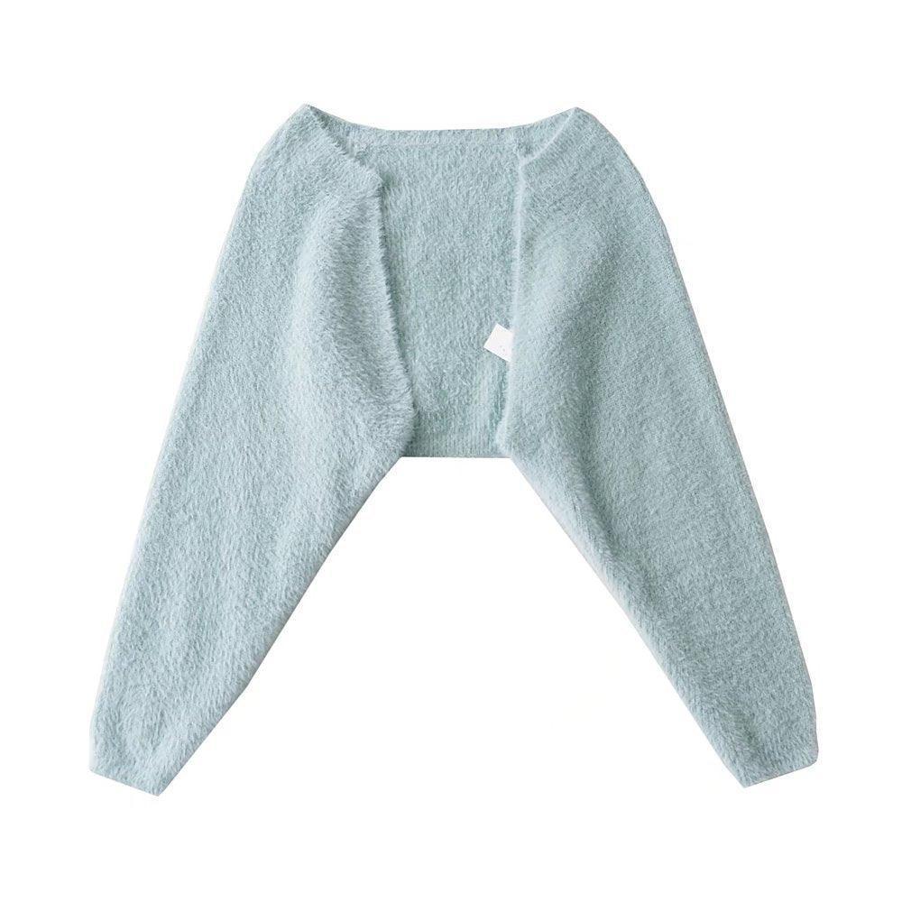 Furry Long Sleeve Cropped Cardigan – Loose Fit - MRC STORESweaters & HoodiesMy StoreFurry Long Sleeve Cropped women's Cardigan Sweater – Soft Loose Fit Blouse Coat - MRC STOREMRC STORECJMY219455010JQGray GreenM