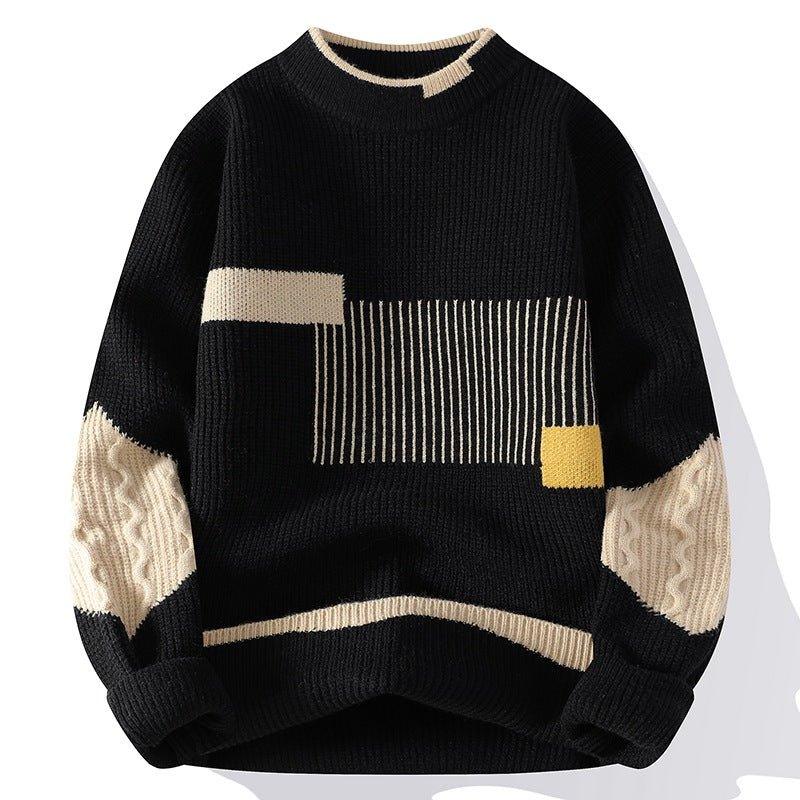 Colorblock Knitwear Cozy Loose - Fit Winter Sweater - MRC STORESweaters & HoodiesMy StoreMen's Fashion Colorblock Knitwear – Cozy Loose - Fit Winter Sweater - MRC STOREMRC STORECJYD226116410JQBlack2XL
