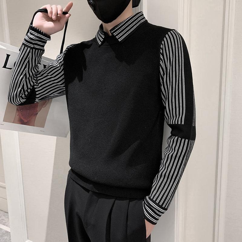 Two Piece Slim Fit Knitted Sweater Set – Stylish & Versatile - MRC STORESweaters & HoodiesMy StoreTwo Piece Slim Fit Knitted Sweater Set – Stylish & Versatile - MRC STOREMRC STORECJYD223559007GTBlackL