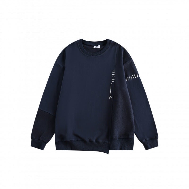 Patchwork Sweater - Loose Round Neck - MRC STORESweaters & HoodiesMy StorePatchwork Sweater - Loose Round Neck - MRCSTOREMRC STORECJXZ231557308HSBlue2XL