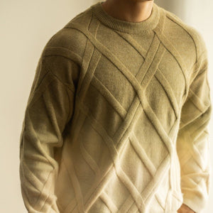 Diamond Lattice Sweater - Gradient Loose - MRC STORESweaters & HoodiesMy StoreDiamond Lattice Sweater - Gradient Loose My Store MRC STORECJYD229358802BYKhaki Green2XL