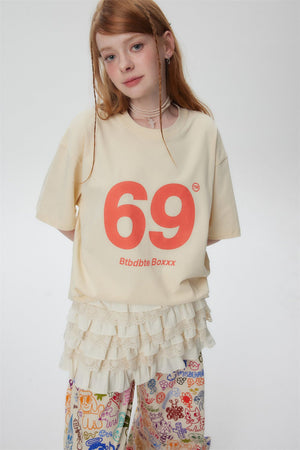 Women’s Digital 69 T-Shirt - Street Fashion Loose - MRC STORET-ShirtsMy StoreWomen’s Digital 69 T-Shirt - Street Fashion Loose My Store MRC STORECJYH206160802BYApricotL