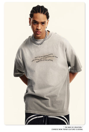 Retro T-Shirt - Washed Oversized Loose - MRC STORET-ShirtsMy StoreMen’s Retro T-Shirt - Washed Oversized Loose My Store MRC STORECJYH233197908HSLight GrayL