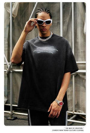 Retro T-Shirt - Washed Oversized Loose - MRC STORET-ShirtsMy StoreMen’s Retro T-Shirt - Washed Oversized Loose My Store MRC STORECJYH233197923WDBase Version Light GrayL