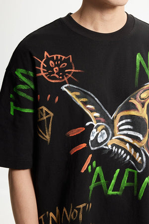 Men’s Graffiti T-Shirt - Loose Cartoon Print - MRC STORET-ShirtsMy StoreMen’s Graffiti T-Shirt - Loose Cartoon Print My Store 22.98MRC STORECJYH233230602BYBlackL