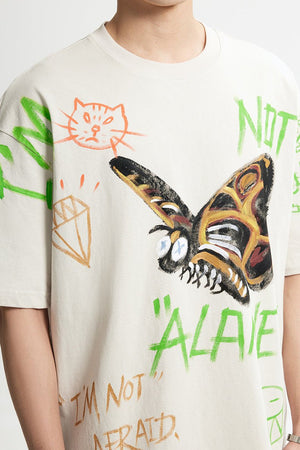 Men’s Graffiti T-Shirt - Loose Cartoon Print - MRC STORET-ShirtsMy StoreMen’s Graffiti T-Shirt - Loose Cartoon Print My Store 22.98MRC STORECJYH233230605EVBeige GrayL