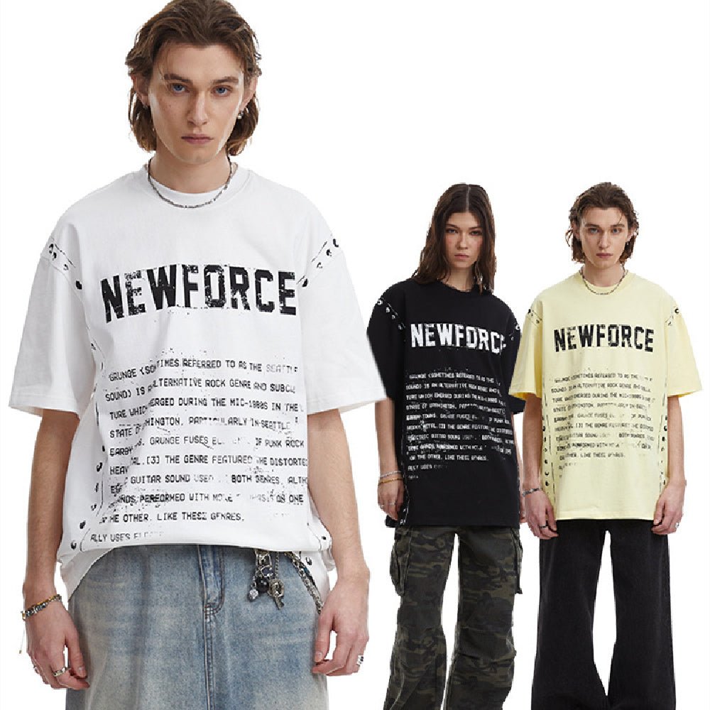 Unisex Vintage T-Shirt - Letter Print Loose - MRC STORET-ShirtsMy StoreUnisex Vintage T-Shirt - Letter Print Loose My Store MRC STORECJYH234301511KPBeigeL