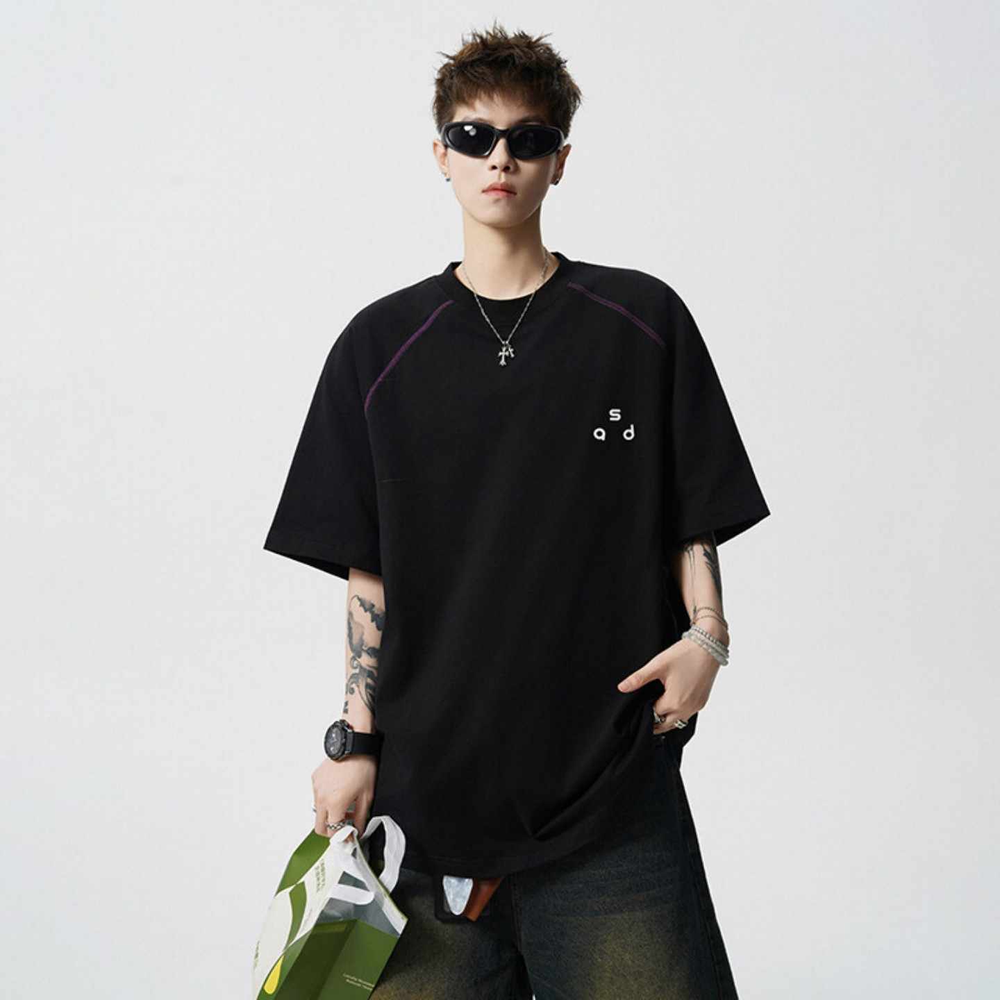 Men’s Cotton T-Shirt - Letter Print Short Sleeve - MRC STORET-ShirtsMy StoreMen’s Cotton T-Shirt - Letter Print Short Sleeve My Store MRC STORECJYH240230102BYBlack2XL